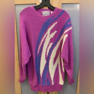 Vintage longline crew neck sweater Size Large
